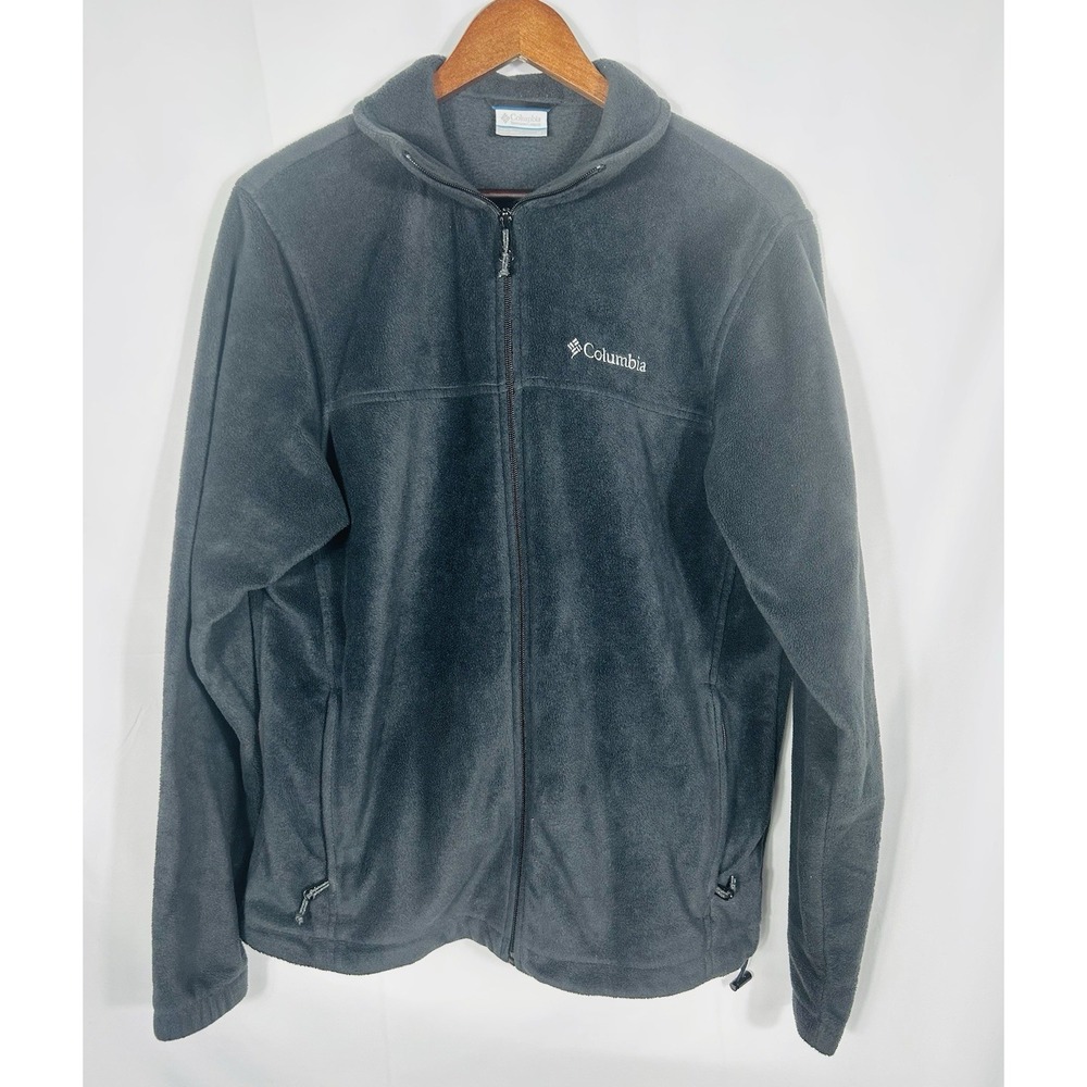 Columbia Jacket Womens M Black Fleece Full‎ Zip Casual Sporty Outdoorsy Trail